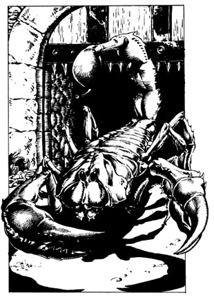 The Giant Scorpion from the Fighting Fantasy Gamebook, Deathtrap Dungeon